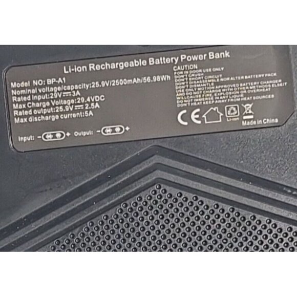 BP-A1 Universal Li-ion Rechargeable Battery Power Bank Pack Fits Recliners A1 - Picture 2 of 7